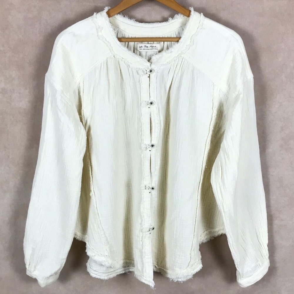 Free People Oversized Button-down Top Medium